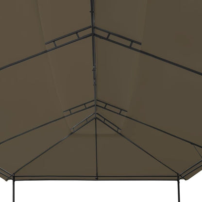 Taupe Gazebo, 236.2x106.3 Inch Outdoor Canopy Tent with Tubular Steel Frame, UV Resistant Polyester Fabric, Foldable Patio Shelter for Garden, Beach, BBQ Outdoor Structures