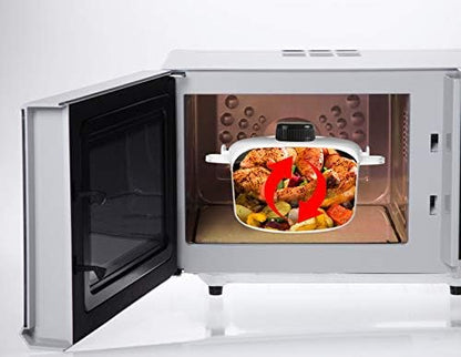 Bene Casa 2.6 Qt Microwave Pressure Cooker, Non-stick Surface with Locking Lid, Cooks Up to 12 Cups Rice