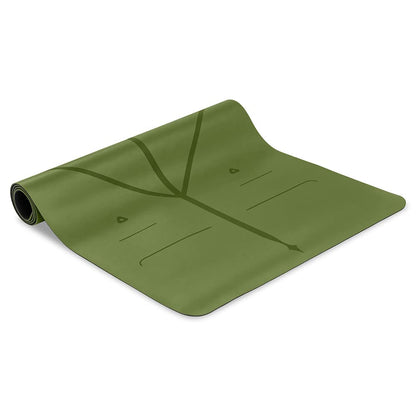 Liforme Original Yoga Mat – Free Yoga Bag Included - Patented Alignment System, Warrior-like Grip, Non-slip, Eco-friendly, sweat-resistant, long, wide, 4.2mm thick mat for comfort