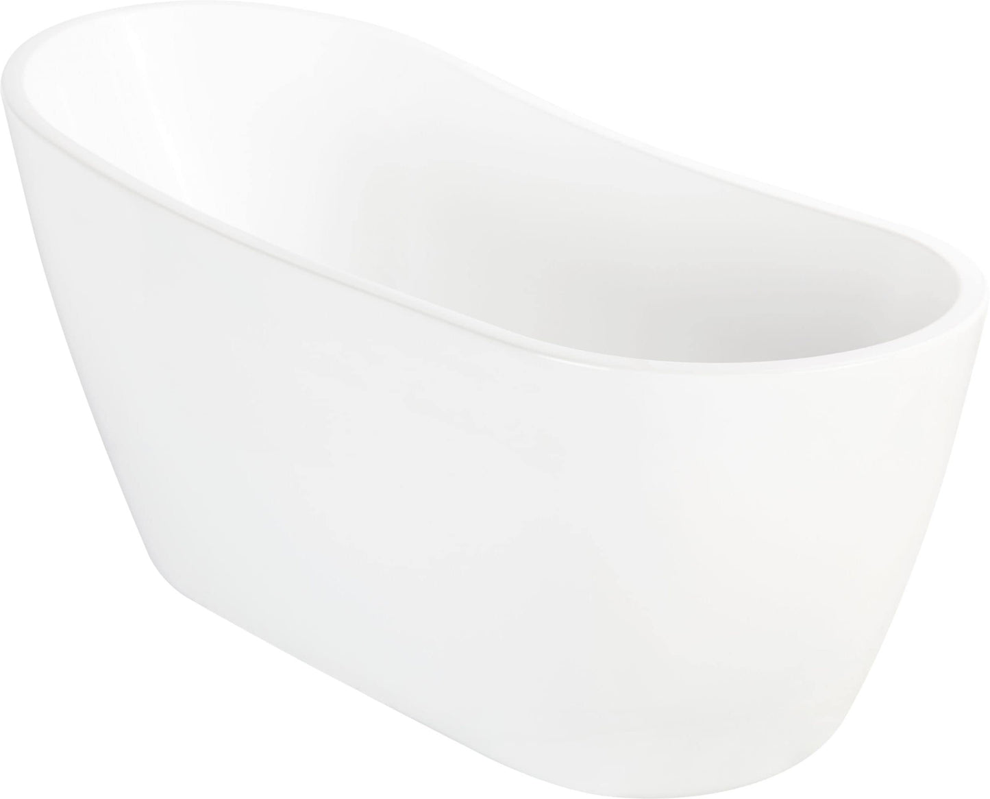 Signature Hardware 483535 Sheba 66" Acrylic Soaking Slipper Freestanding Tub with Integrated Drain and Overflow