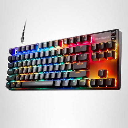 SteelSeries New Apex 9 TKL – HotSwap Optical Mini Keyboard – TKL Esports Design – Optical Switches – RGB Customization – Aluminum Alloy Frame – Double Shot PBT Keycaps