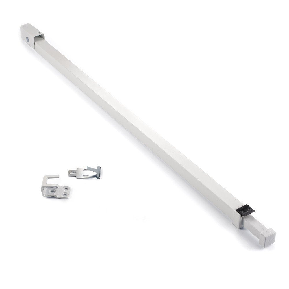 Ideal Security SK110 Patio Door Security Bar with Child-Proof Lock, Adjustable 25-48 inches for Ventilation, White