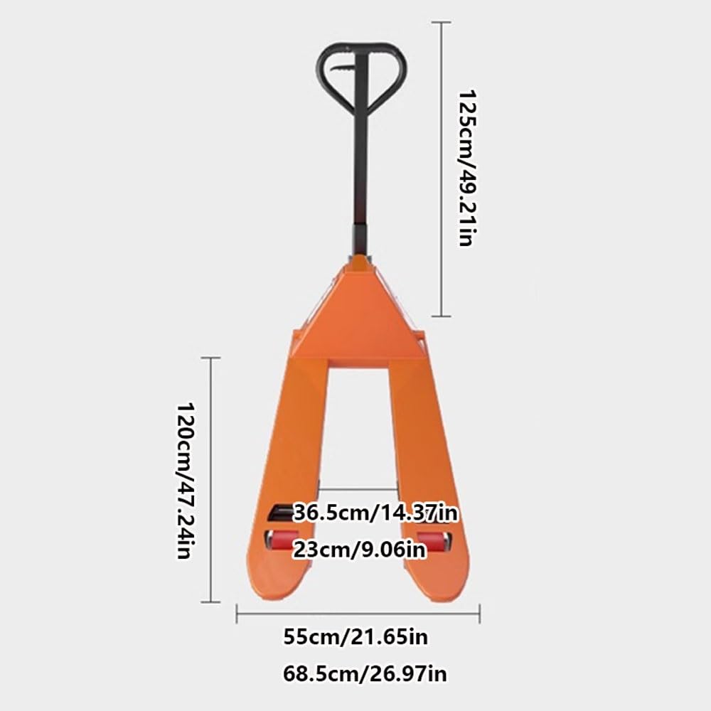 Pallet Jack 5000kg Manual Hydraulic Lift Pallet Jack Hand Forklift Nylon Wheel Unloading Truck(68.5cm)