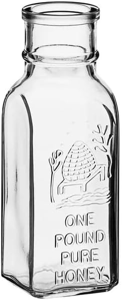 12 16 oz 1 lb 1800's Nakpunar pcs Muth Bottle Jar - Empty Honey Bottles with Cork Bottle Stopper - Reproduction Honey
