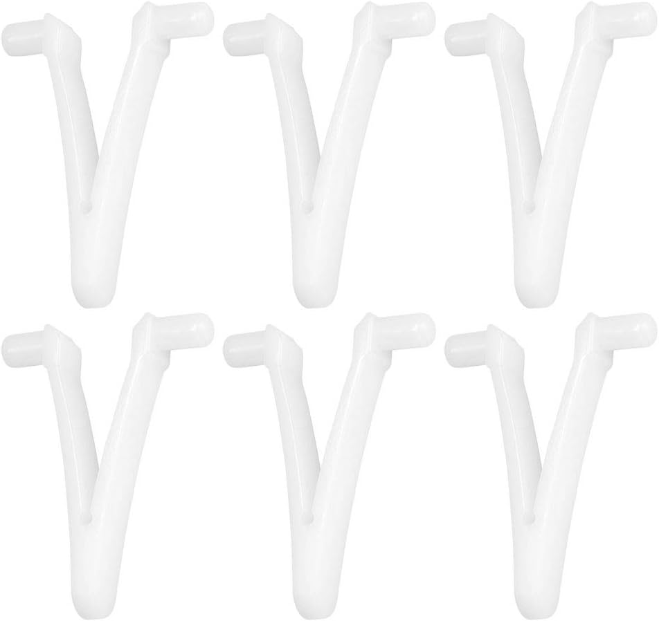 Ymiko Pool Pole Butterfly V Clip, 6PCS Plastic Clips for Pool Leaf Rake Skimmer Vacuum Head, Perfect for Brushes