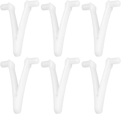 Ymiko Pool Pole Butterfly V Clip, 6PCS Plastic Clips for Pool Leaf Rake Skimmer Vacuum Head, Perfect for Brushes