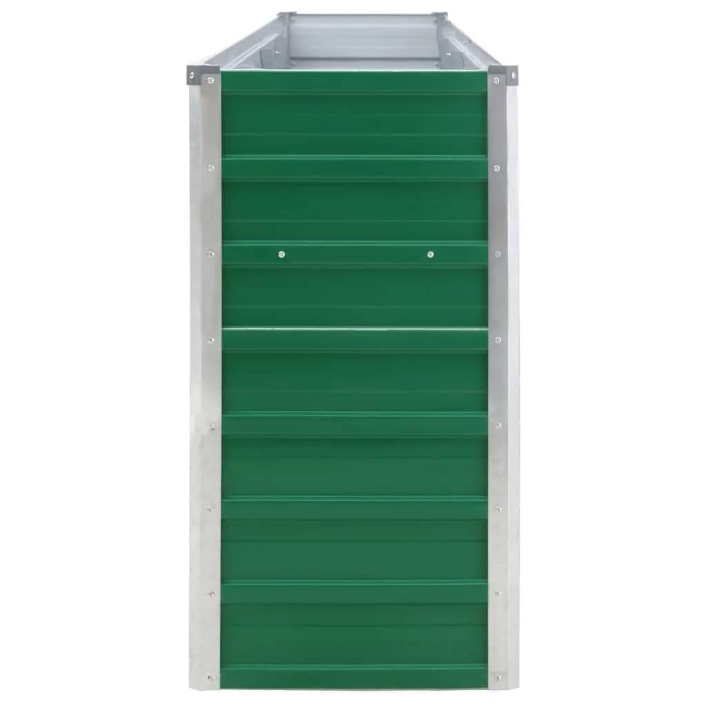 Foknhdi Green Galvanized Raised Garden Bed 126x126x30.3 in Large Metal Planter Box for Outdoor Patio Lawn Herb or Vegetable Gardening