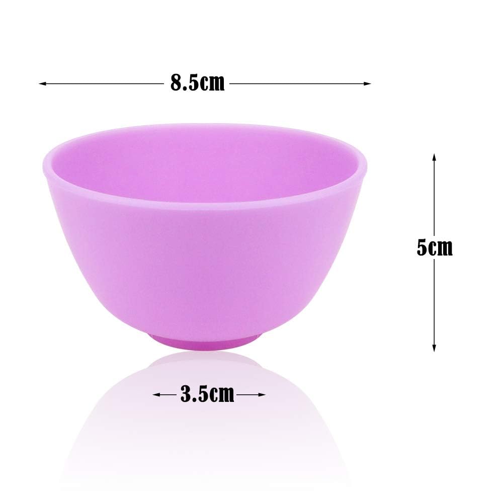 BILLIOTEAM 10 PCS Multi-colorful Silicone Mixing, Prep, Serve, Condiment and Facial Mask Bowls for Skincare, DIY Craft, Resin, and Acrylic Painting