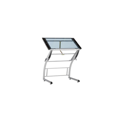 HomeStock Adjustable Art Drawing Table with Storage Trays - Drafting Desk, Standing Desk, Multipurpose Workstation