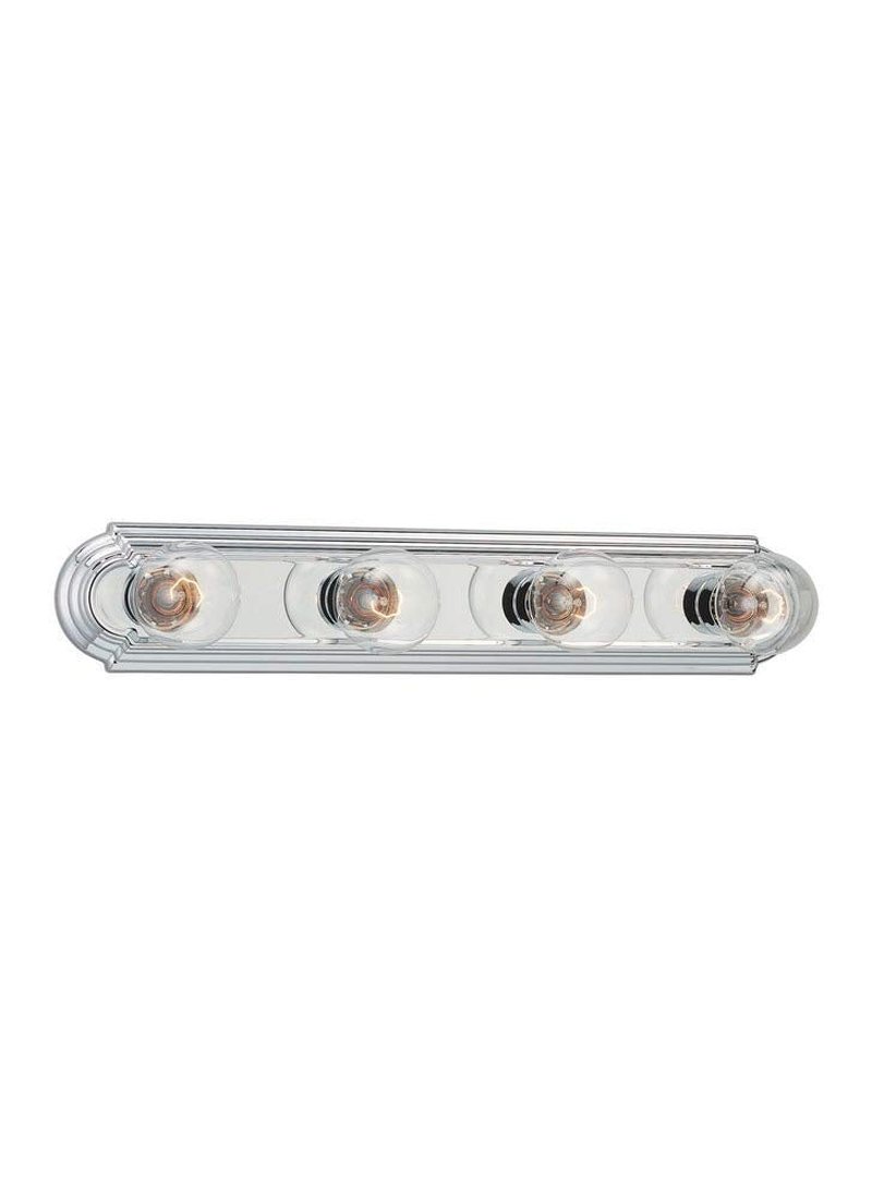 Sea Gull Lighting 4701-05 Four Light Wall Bath Fixture, Chrome, 24 inch