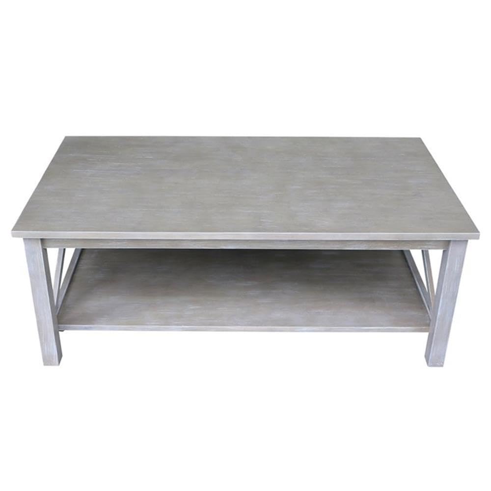 International Concepts Hampton Coffee Table, Washed Gray Taupe