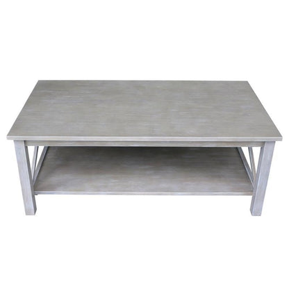 International Concepts Hampton Coffee Table, Washed Gray Taupe