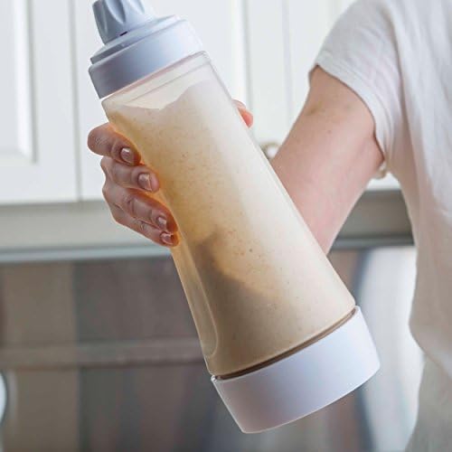Whiskware Pancake Batter Bottle with BlenderBall Wire Whisk, Dispenser Bottle for Baking Pancakes, Cupcakes, Muffins