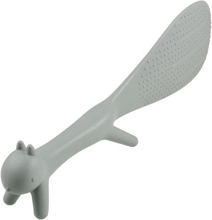 Plastic Squirrel Shaped Non-Stick Rice Paddle Spoon, Gray