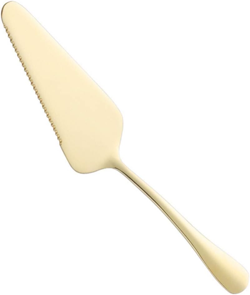 Hemoton Pie Cake Server, Luxurious Stainless Steel Spatula, Cake Cutter with Serrated Edge for Pie, Tart, Dessert