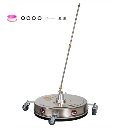 SCITOO 20" Pressure Washer Surface Cleaner 4200 PSI with 4 Wheels,1/4" Quick Connector and Washer Accessories for Concrete, Patio, Sidewalk, Deck and Driveways