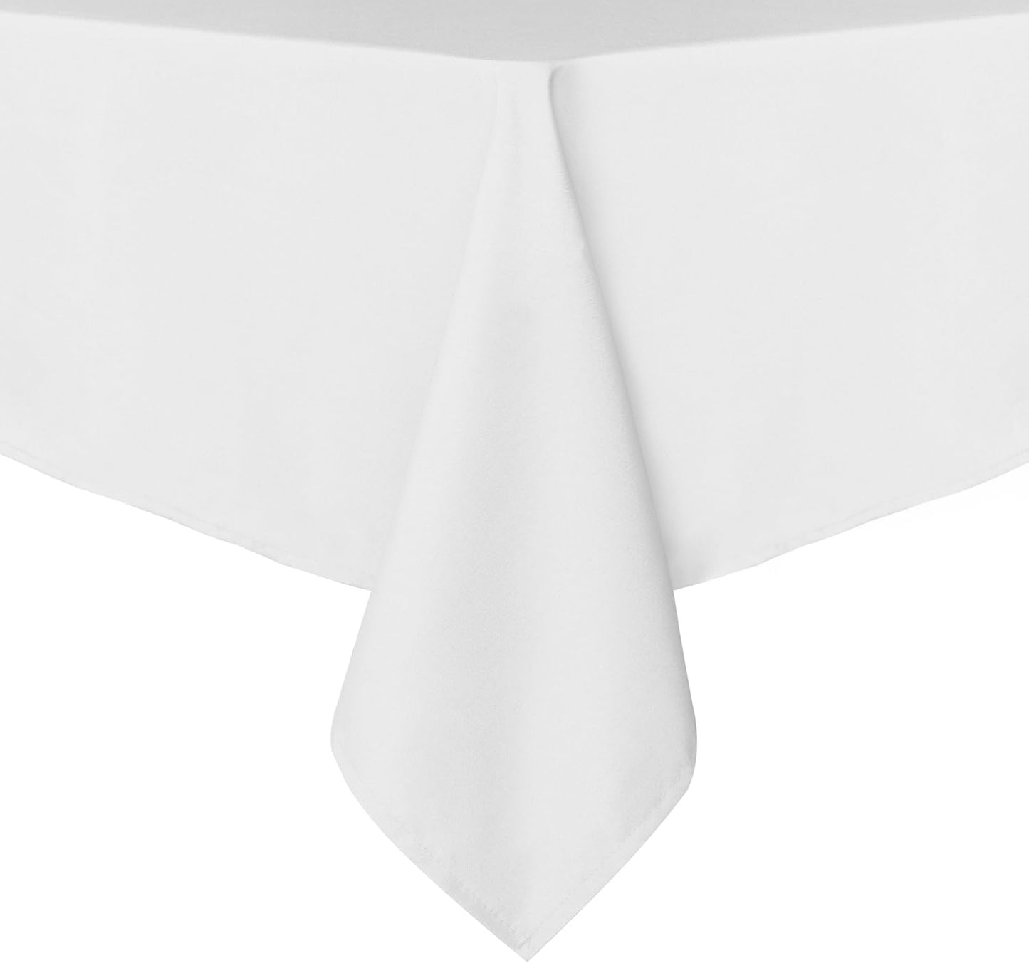 210GSM (White,60x84 Inch) Obstal Rectangle Table Cloth, Water Resistance Microfiber Tablecloth, Decorative Fabric Table