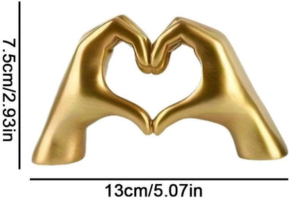 Generic Heart Hands Sculpture Decor, Love Hand Statue Room Decoration, Love Finger Sculpture for Shelf Coffee Table