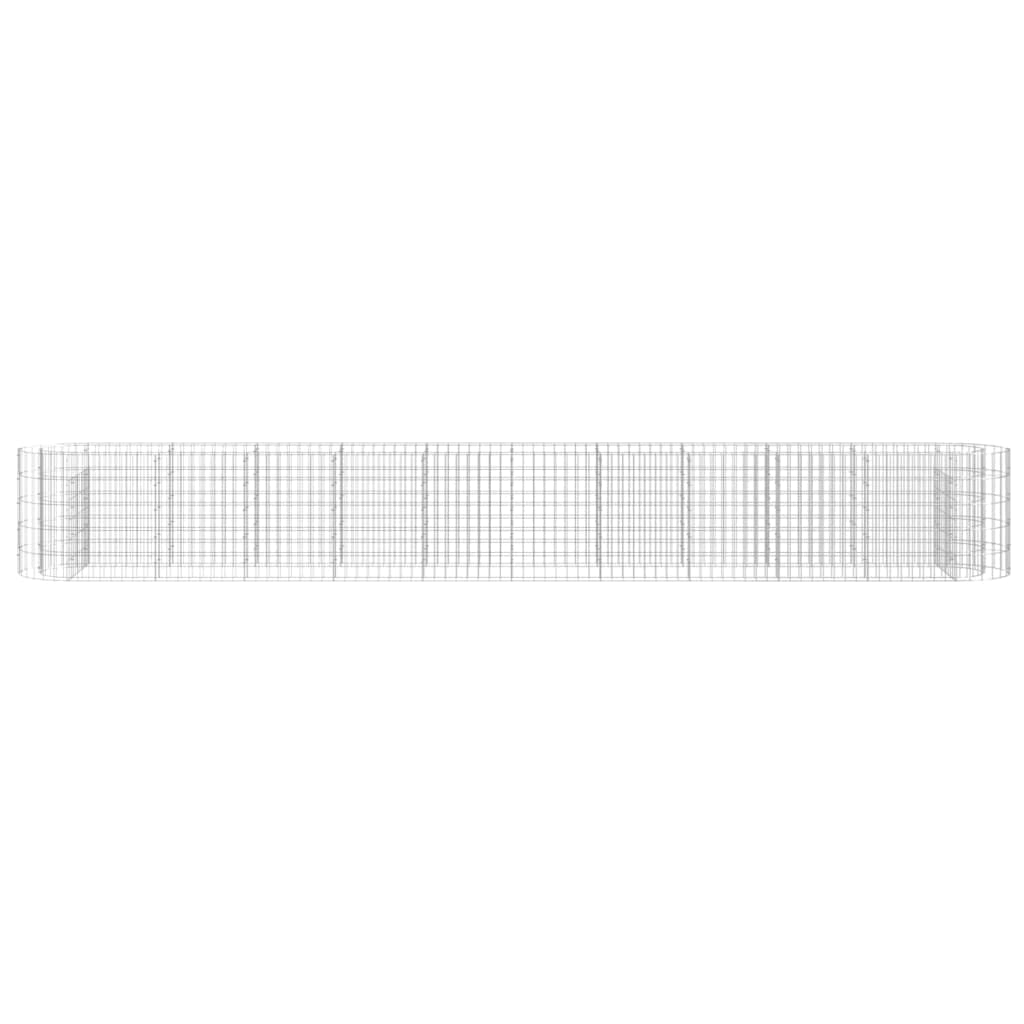 Foknhdi Galvanized Raised Garden Bed 157.5"x19.7"x19.7" Silver Gabion Planter Box for Outdoor & Patio, Durable Metal Planter Box for Vegetables & Flowers, Easy Assembly Large Planter