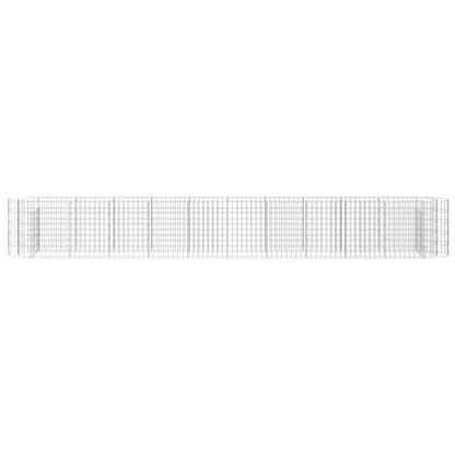 Foknhdi Galvanized Raised Garden Bed 157.5"x19.7"x19.7" Silver Gabion Planter Box for Outdoor & Patio, Durable Metal Planter Box for Vegetables & Flowers, Easy Assembly Large Planter