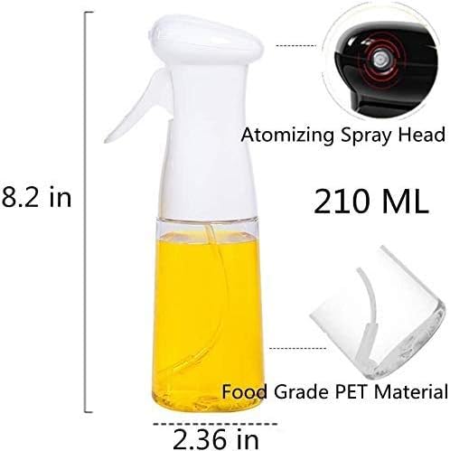GLYY Oil Sprayer for Cooking, 210ml Food Grade Reusable Vinegar Spritzer Bottle for Kitchen and BBQ