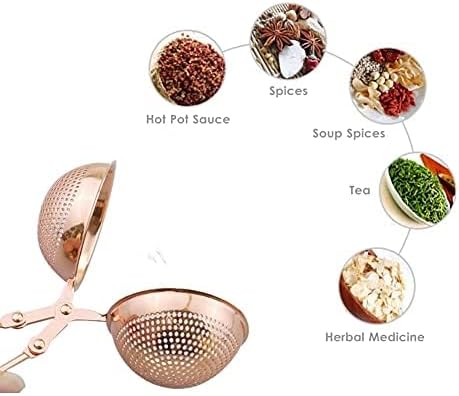 Snap Tea Strainer with Handle, Stainless Steel Mesh Tea Infuser for Loose Tea Filter and Pincer