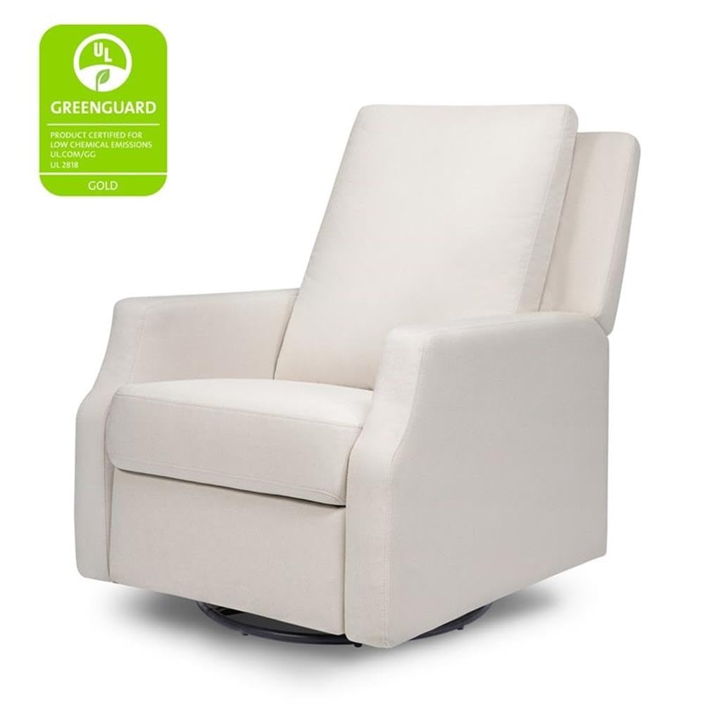 Namesake Crewe Glider Recliner Nursery Chair - GREENGUARD Gold & Certi-PUR US Certified Rocker Recliner - Glider Rocking Chair for Nursery & Living Room - Manual, 360° Swivel, Performance Cream