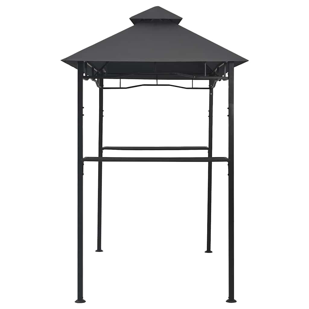 Xhnifbn Large Anthracite BBQ Gazebo Steel Frame Outdoor Patio Canopy Tent 94.5 x 59.1 x 100.4 in Rectangular Matte Grill Shade for Backyard Parties Poolside Gatherings