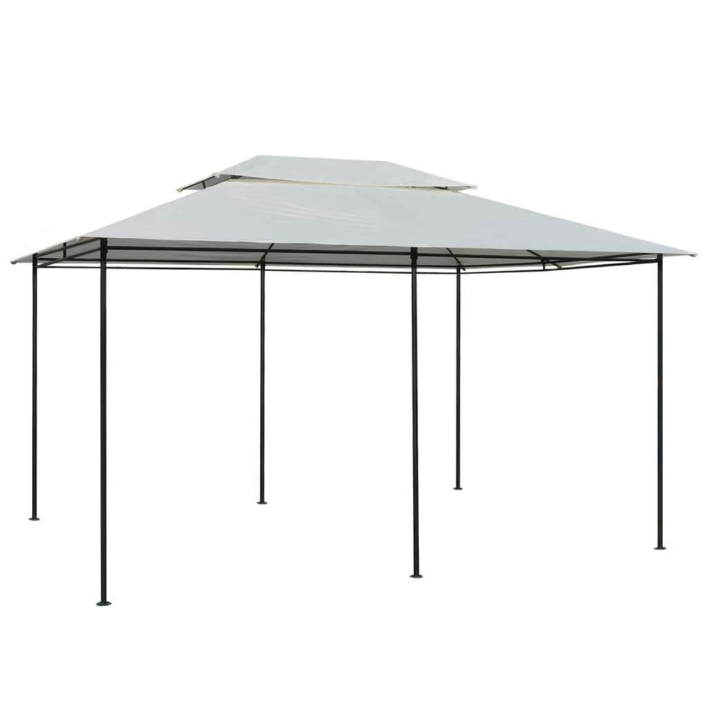 Garden Marquee with Curtains, 157.5"x118.1" White Waterproof Gazebo for Outdoor Events, Powder-Coated Steel Frame Canopy Tent Outdoor Structures