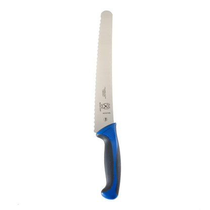 Mercer Culinary Millennia Colors Bread Knife, 10-Inch Wavy Edge Wide, Blue