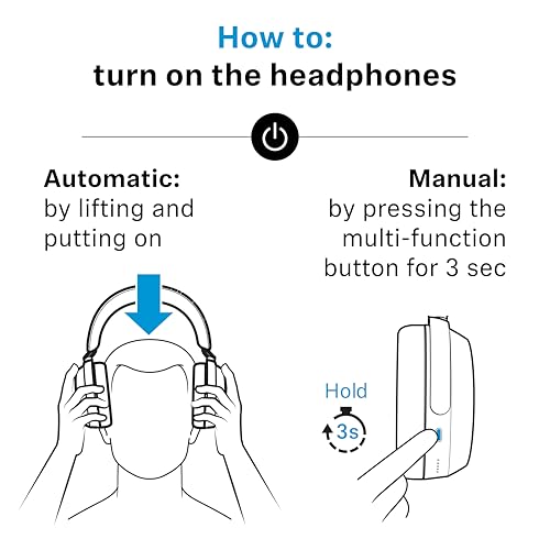 Sennheiser Momentum 4 Wireless Noise Cancelling Headphones - Bluetooth Headset for Crystal-Clear Calls with Adaptive Noise Cancellation, Over-Ear Headphones, 60h Battery Life, Folding Design, Black