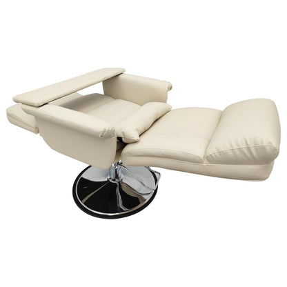 INTSUPERMAI Facial Beauty Salon Chair, 360° Rotation Angle, Max Load 440lbs, Hydraulics Tattoo Chair, Sitting and Reclining, White