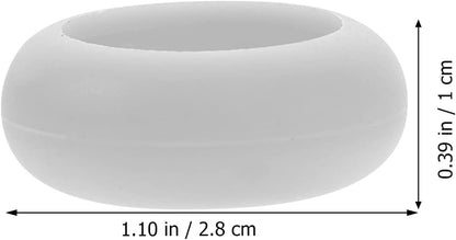 Kichvoe Teapot Lid Silicone Sleeve - 2pcs Replacement Knob Cover for Teapot Lid Protection, Anti-scald White Handle