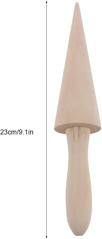 Wooden Waffle Cone Roller, Ice Cream Cone DIY Cooking Tool, Pastry Roll Cake Decorating Accessory
