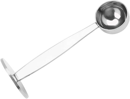 Pomya Dual-purpose Coffee Spoon Bean-Powder Presser, Stainless Steel Espresso Tamper and Measuring Spoon