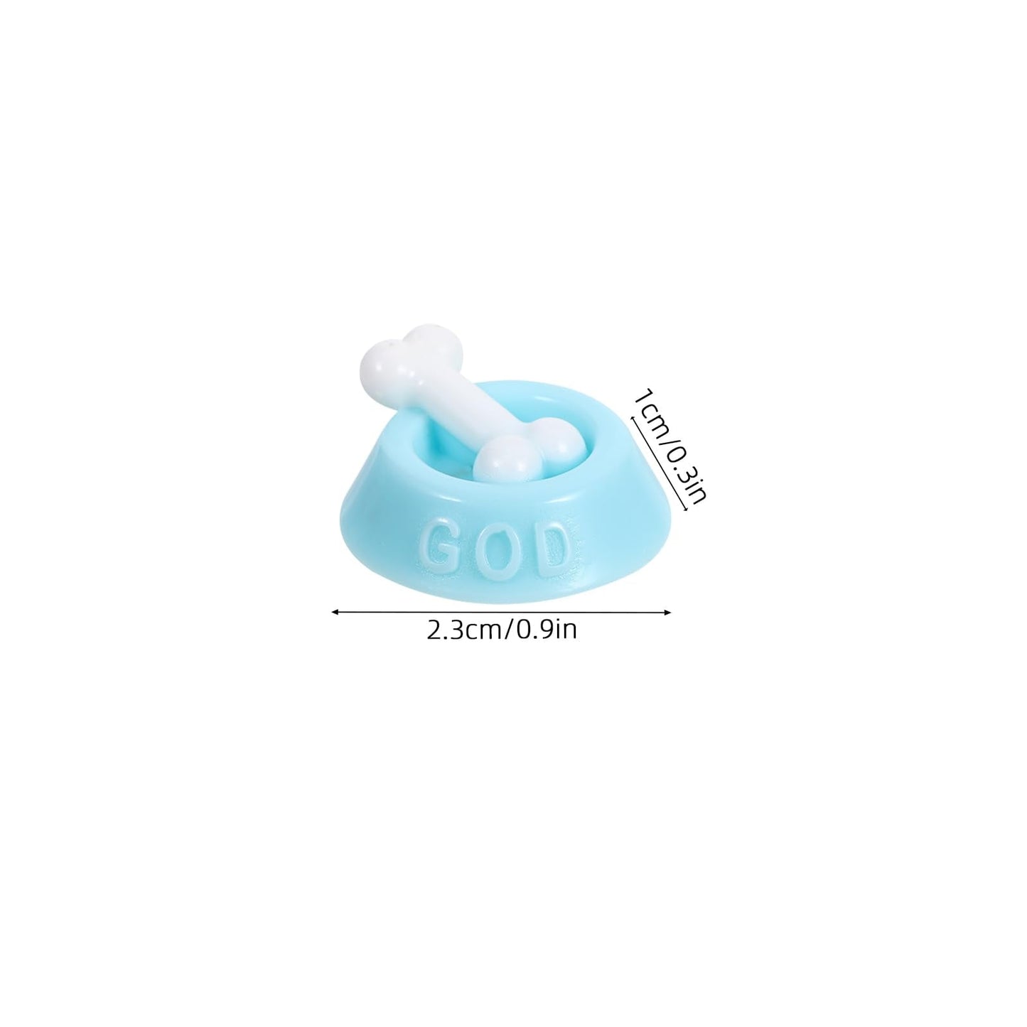 BESTonZON Miniature Dog Bowls Set 8 Pcs Realistic Dollhouse Pet Supplies 0.9 Inch Small Scale Dog Food Dishes for Doll Accessories and Garden Scene Decoration