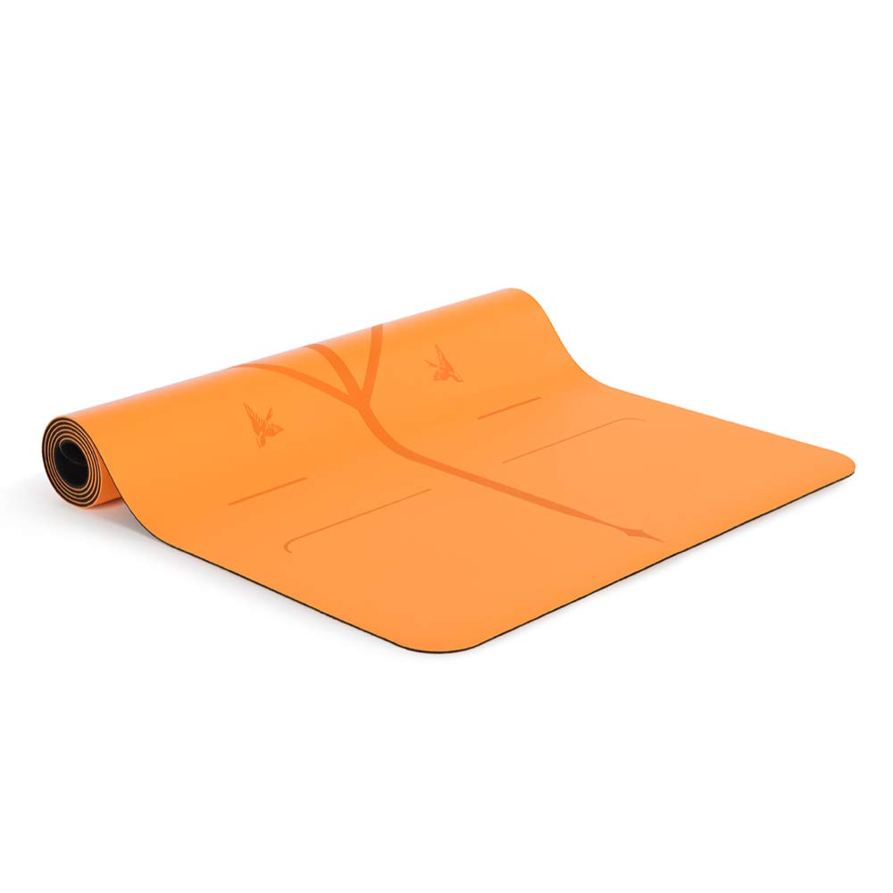Liforme Travel Yoga mat – Patented Alignment System, Warrior-Like Grip, Non-Slip, Eco-Friendly, Ultra-Lightweight and Sweat Resistant, Made with Natural Rubber