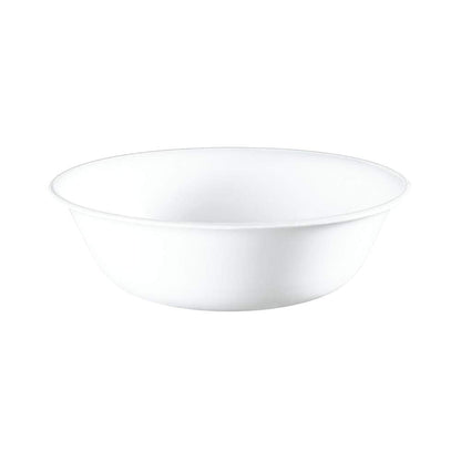 Corelle Vitrelle 6-Piece Soup/Cereal Bowl Set Triple Layer Glass and Chip Resistant, 18-Oz Lightweight Round Bowls, Winter Frost White