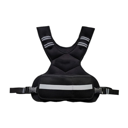 Adjustable weighted Vest with Reflective Strips for Fitness Training Workout, Strength Training, Running, Muscle Building, Weight Loss, Weightlifting (black,20-32lb)