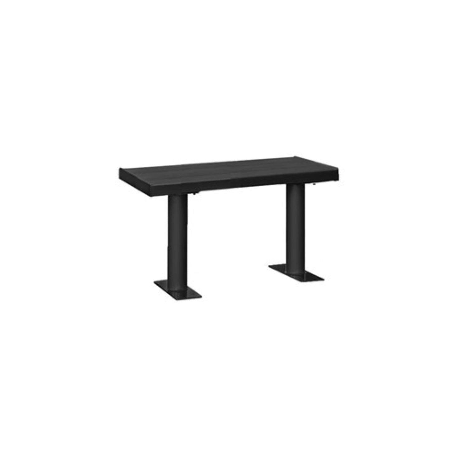 Salsbury Aluminum Locker Bench - 36 Inches Wide - 14" Deep - Black - Bolt Mounted