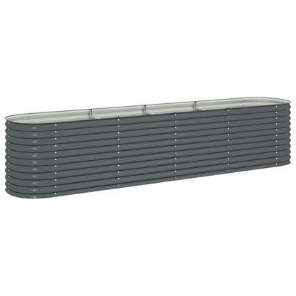 Mhdvray Galvanized Raised Garden Bed 157.5 x 31.5 x 31.9 in, Grey Metal Planter for Patio, Balcony & Backyard, Large Outdoor Box for Vegetables, Herbs & Flowers