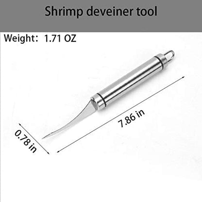 Stainless Steel Shrimp Deveiner Tool and Peeler, Kitchen Cleaner for Seafood