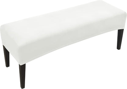 FORCHEER Dining Bench Cover Velvet Slipcover for Living Room Washable Ottoman Cover Seat Protector for Bedroom, Kitchen