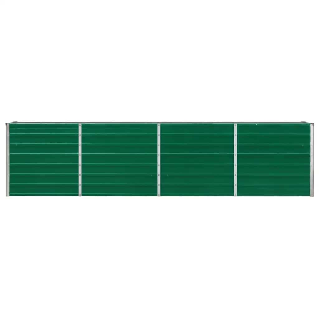 Foknhdi Green Galvanized Raised Garden Bed 126x126x30.3 in Large Metal Planter Box for Outdoor Patio Lawn Herb or Vegetable Gardening