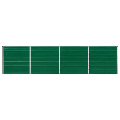 Foknhdi Green Galvanized Raised Garden Bed 126x126x30.3 in Large Metal Planter Box for Outdoor Patio Lawn Herb or Vegetable Gardening