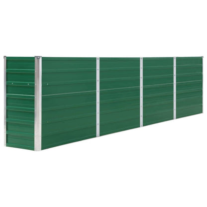 Foknhdi Green Galvanized Raised Garden Bed 126x126x30.3 in Large Metal Planter Box for Outdoor Patio Lawn Herb or Vegetable Gardening