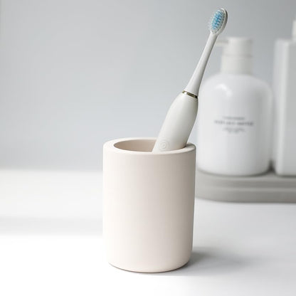 Selegna Diatomite Toothbrush Holder - Quick Drying Bathroom Organizer for Electric Toothbrushes | Beige