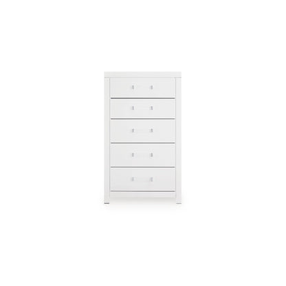 Signature Design by Ashley Marzoni Contemporary 5-Drawer Chest with Safety Stop, White