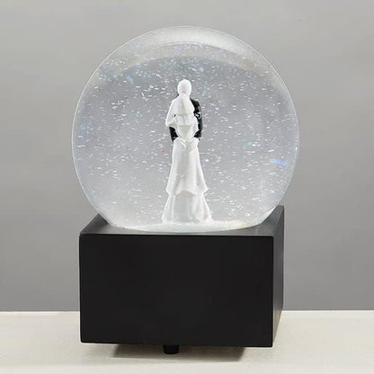 Personalization Universe Personalized Wedding Couple Musical Snow Globe - Engraved Names & Message, Plays Wedding March