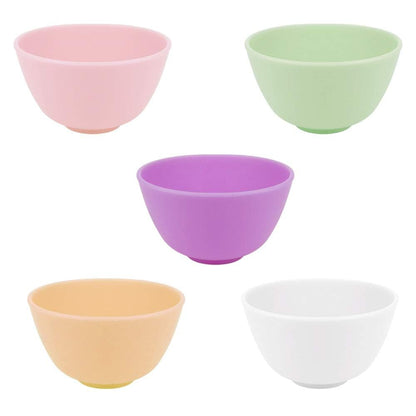 BILLIOTEAM 10 PCS Multi-colorful Silicone Mixing, Prep, Serve, Condiment and Facial Mask Bowls for Skincare, DIY Craft, Resin, and Acrylic Painting